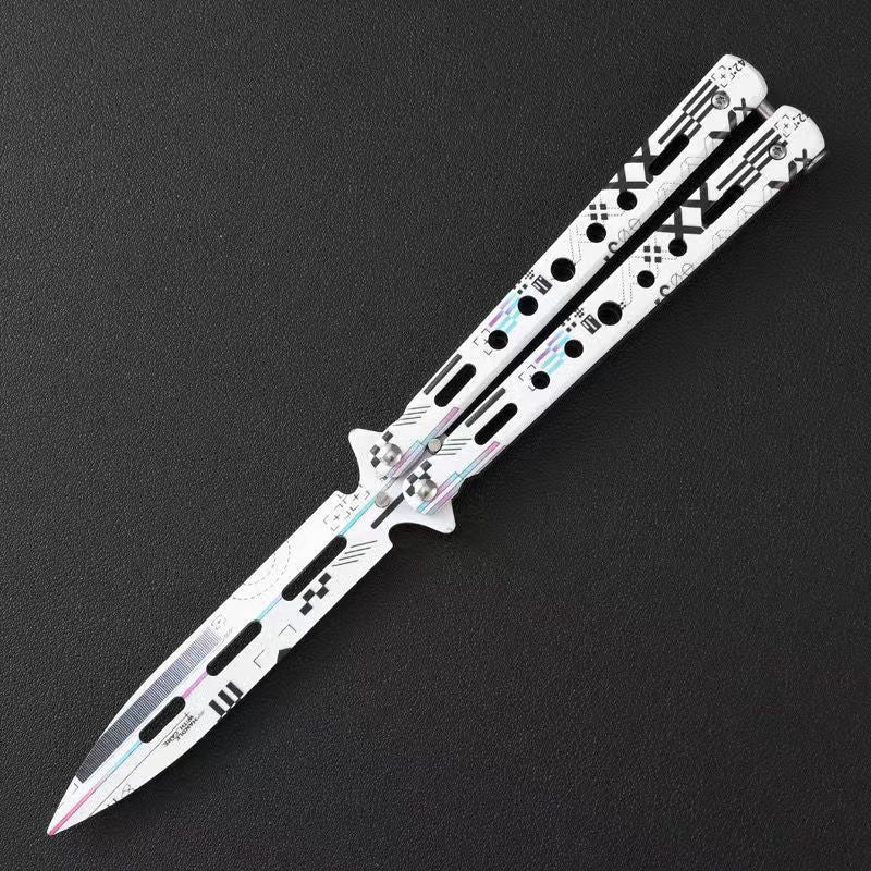 MASALONG Stainless Steel Butterfly Trainer - Smooth EDC Practice Tool MA-TJD-Balis-6