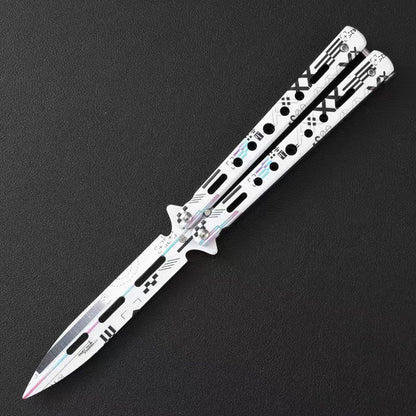 MASALONG Stainless Steel Butterfly Trainer - Smooth EDC Practice Tool MA-TJD-Balis-6