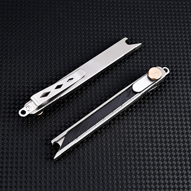 MASALONG MA-TY-065 Cuchillo de arte de aleación de titanio para desempaquetar y desempaquetar entrega urgente, cuchillo afilado para tallar, cuchillo para papel tapiz, suministros de oficina, cuchillo para cortar papel de metal