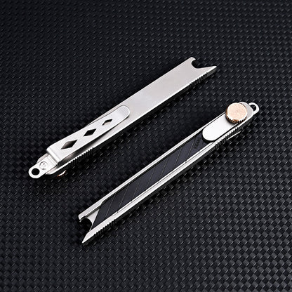 MASALONG MA-TY-065 Cuchillo de arte de aleación de titanio para desempaquetar y desempaquetar entrega urgente, cuchillo afilado para tallar, cuchillo para papel tapiz, suministros de oficina, cuchillo para cortar papel de metal
