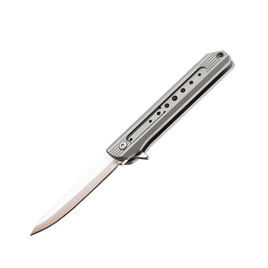 MASALONG MA-TY-044 Mini cuchillo de aleación de titanio, cuchillo plegable afilado de acero D2, llavero portátil, desembalaje, cuchillo de entrega exprés, cuchillo de fruta de autodefensa