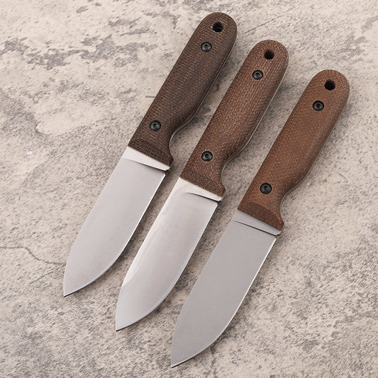 MASALONG DC53 Fixed Blade Outdoor Utility Knife - Linen Handle EDC KNI-FD-017