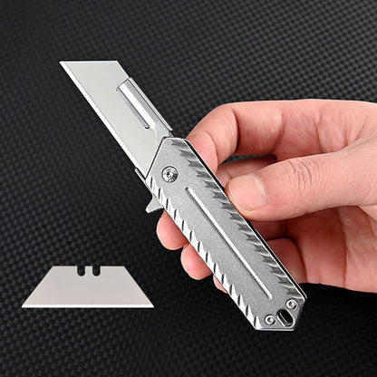 MASALONG MA-TY-032 Stainless steel heavy-duty art knife, quick opening paper knife, trapezoidal blade, replaceable unboxing knife, carpet wallpaper knife