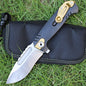 MASALONG Titanium 10Cr15CoMoV Folding Knife - EDC Camping Utility KNI-FD-001