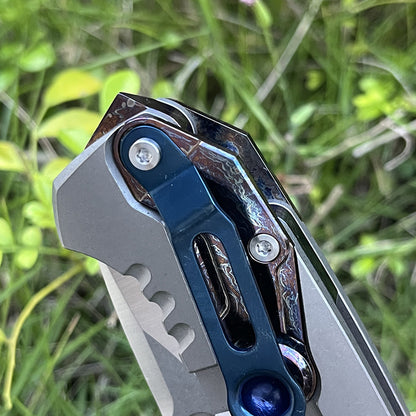 MASALONG Titanium 10Cr15CoMoV Folding Knife - EDC Camping Utility KNI-FD-001