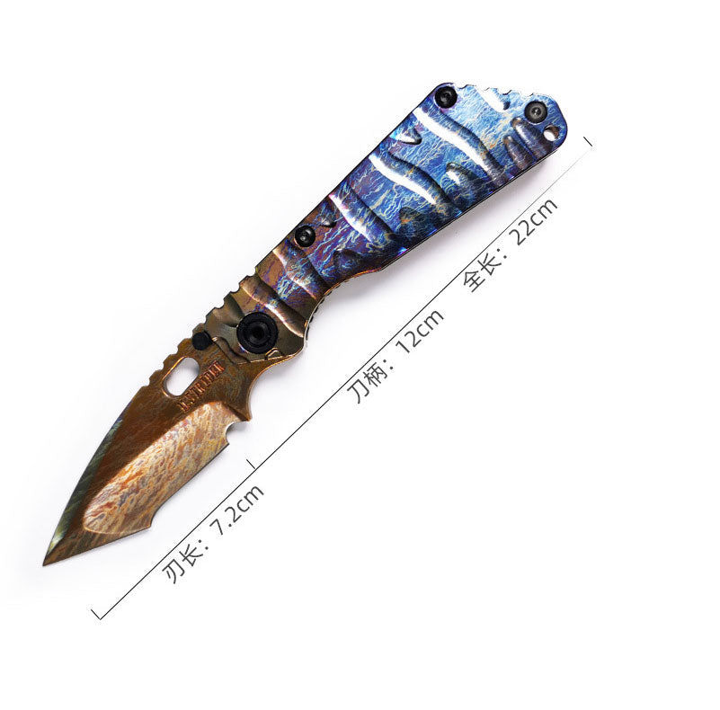 Masalong MH261 Vanguard Storm Pattern M390 Powder Steel Outdoor Portable Small Folding Knife High end Collection