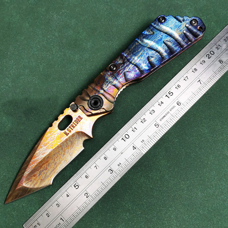 Masalong MH261 Vanguard Storm Pattern M390 Powder Steel Outdoor Portable Small Folding Knife High end Collection