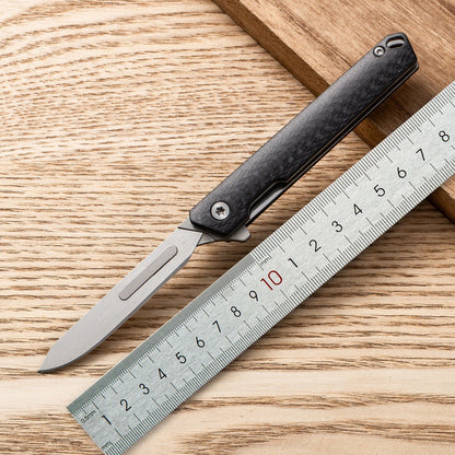 MASALONG Replaceable Blade Folding Utility Knife - 440C Stainless Steel EDC