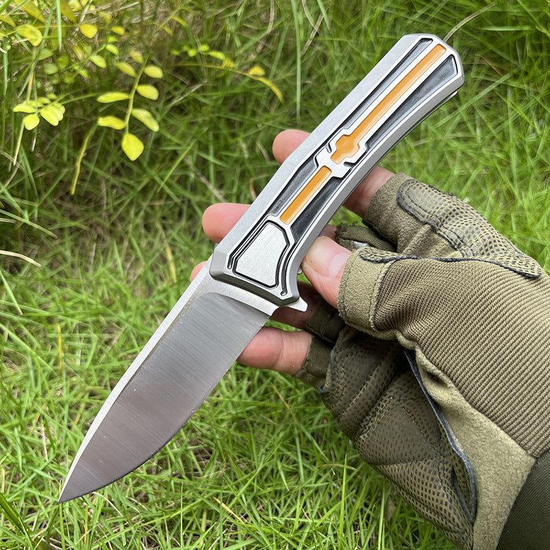 MASALONG VG10 Folding Outdoor EDC Knife - TC4 Titanium Handle Utility Tool KNI-FD-037