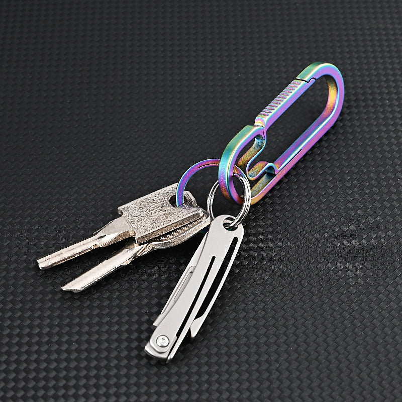 MASALONG MA-TY-012 Mini cuchillo plegable de aleación de titanio, cuchillo afilado para cortar papel artístico, hoja reemplazable, desempaquetado y desempaquetado portátil, cuchillo llavero de entrega exprés