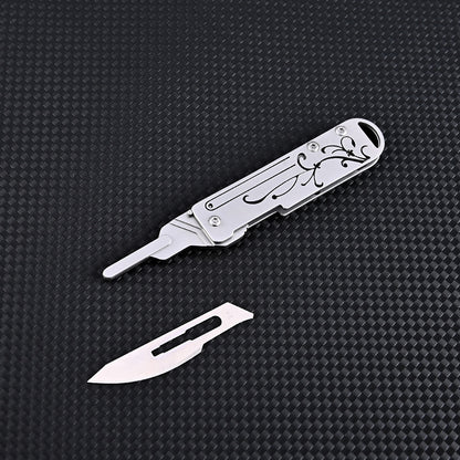 MASALONG MA-TY-025 Faca de arte de aço inoxidável estilo chinês para orquídea, faca de papel afiada para corte, chaveiro portátil, desempacotamento e desembalagem, faca de entrega expressa