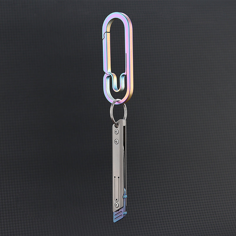 MASALONG MA-TY-013 Titanium alloy mini knife, art cutting blade, sharp paper cutting knife, portable keychain pendant, portable unboxing and unpacking courier knife
