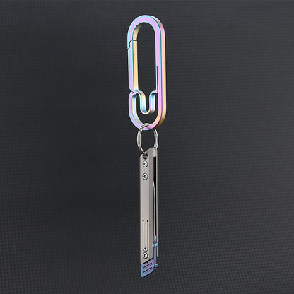 MASALONG MA-TY-013 Titanium alloy mini knife, art cutting blade, sharp paper cutting knife, portable keychain pendant, portable unboxing and unpacking courier knife