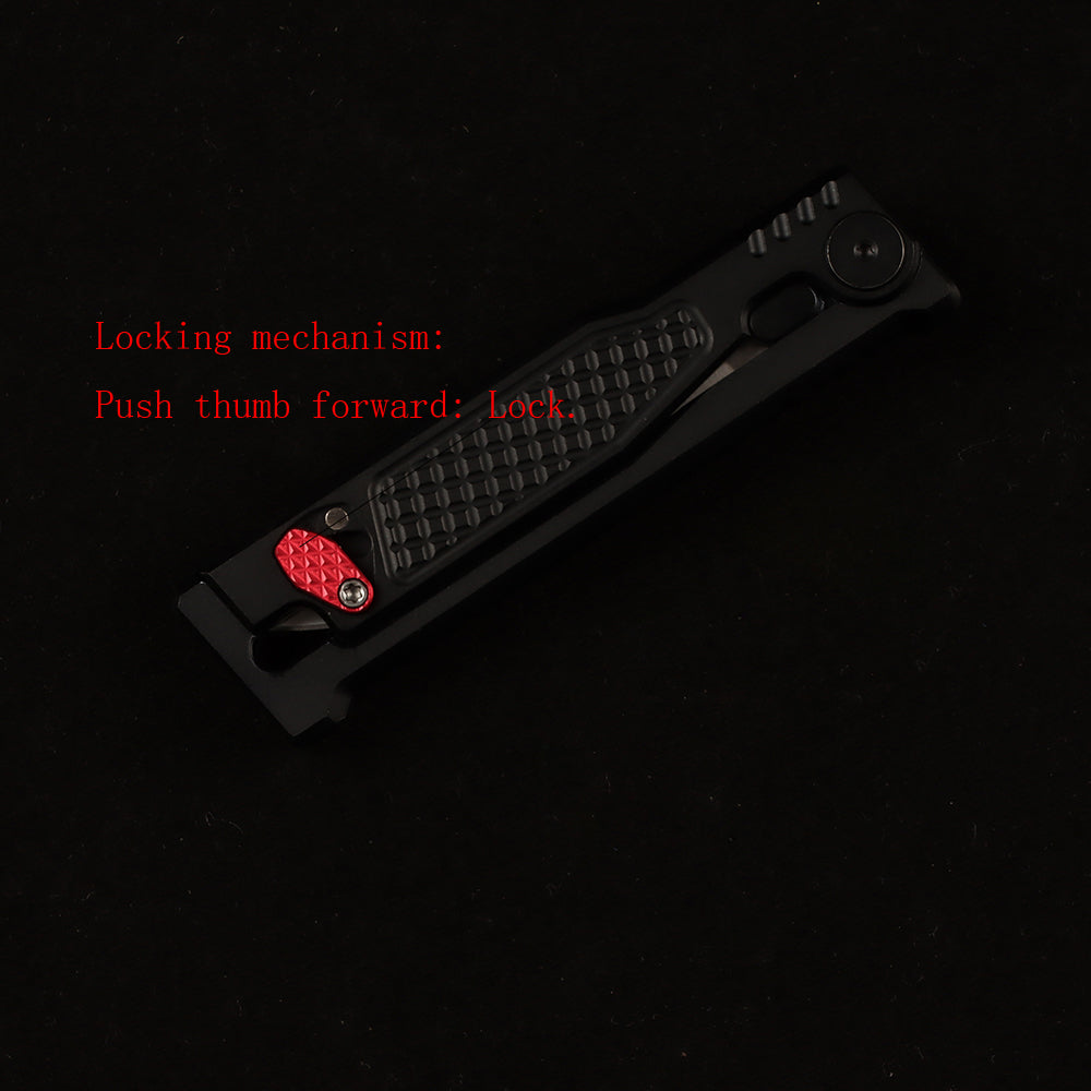 MASALONG D2 Steel Folding Utility Knife - CNC Aluminum EDC Outdoor Tool