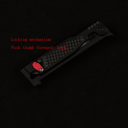 MASALONG D2 Steel Folding Utility Knife - CNC Aluminum EDC Outdoor Tool