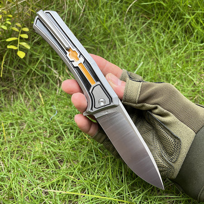 MASALONG VG10 Folding Outdoor EDC Knife - TC4 Titanium Handle Utility Tool KNI-FD-037