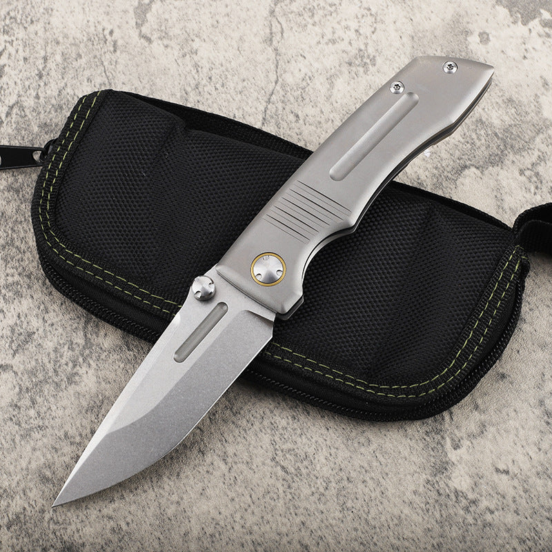 MASALONG VG10 Titanium Folding Knife - Outdoor EDC Utility Tool