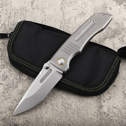 MASALONG VG10 Titanium Folding Knife - Outdoor EDC Utility Tool