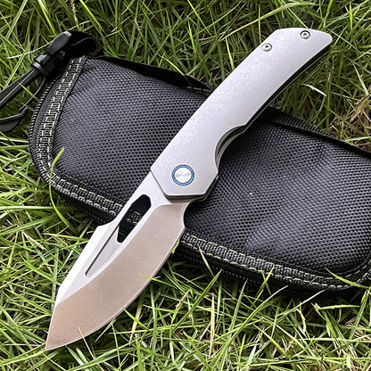 MASALONG M390 Steel Folding Pocket Knife - TC4 Titanium EDC Utility KNI-FD-002