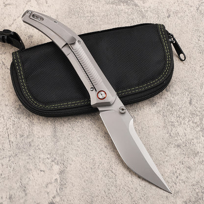 MASALONG 14C28N Steel Folding Knife - TC4 Titanium EDC Utility KNI-FD-015
