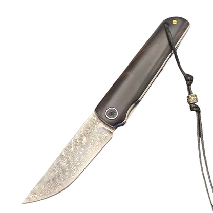 MASALONG Damascus VG10 Folding Knife - EDC Outdoor Utility & Camping