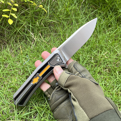 MASALONG VG10 Folding Outdoor EDC Knife - TC4 Titanium Handle Utility Tool KNI-FD-037