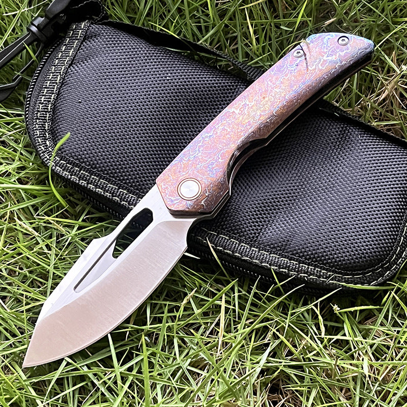MASALONG M390 Steel Folding Pocket Knife - TC4 Titanium EDC Utility KNI-FD-002