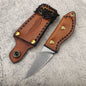 MASALONG DC53 Steel Full Tang Outdoor Utility Knife - Leather Handle EDC KNI-FD-037