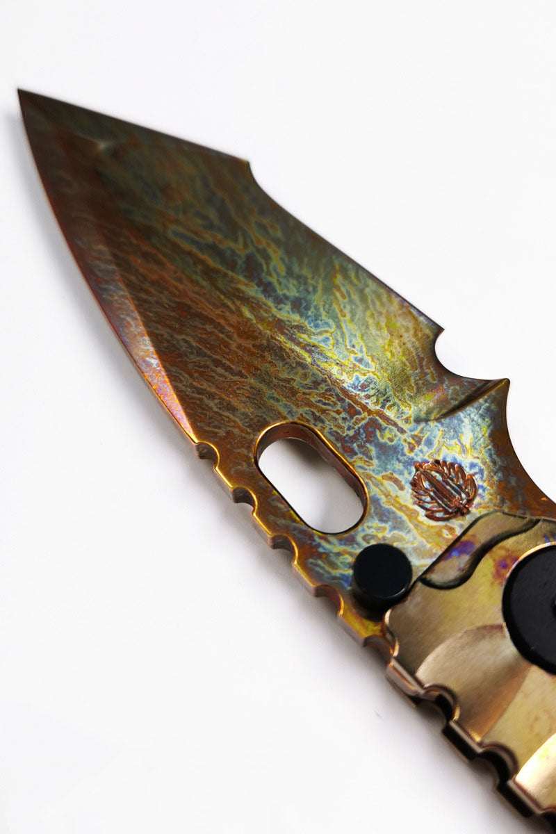 Masalong MH261 Vanguard Storm Pattern M390 Powder Steel Outdoor Portable Small Folding Knife High end Collection