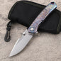 MASALONG VG10 Folding Pocket Knife - Titanium & Ironwood EDC Utility KNI-FD-018