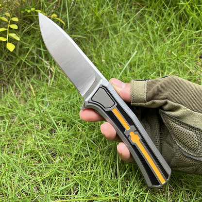 MASALONG VG10 Folding Outdoor EDC Knife - TC4 Titanium Handle Utility Tool KNI-FD-037