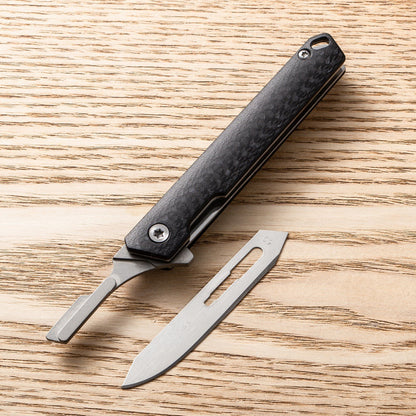 MASALONG Replaceable Blade Folding Utility Knife - 440C Stainless Steel EDC