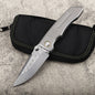 MASALONG VG10 Damascus Steel Blade Titanium Tc4 handle EDC Folding Knife - Outdoor Utility KNI-FD-033