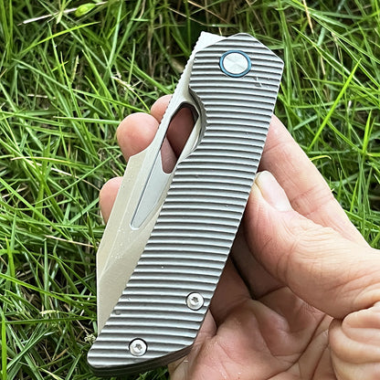 MASALONG M390 Steel Folding Pocket Knife - TC4 Titanium EDC Utility KNI-FD-002