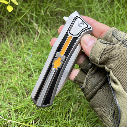 MASALONG VG10 Folding Outdoor EDC Knife - TC4 Titanium Handle Utility Tool KNI-FD-037