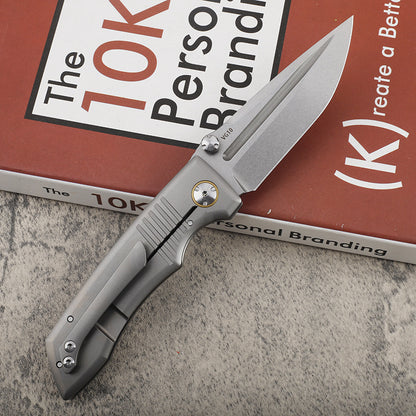 MASALONG VG10 Titanium Folding Knife - Outdoor EDC Utility Tool