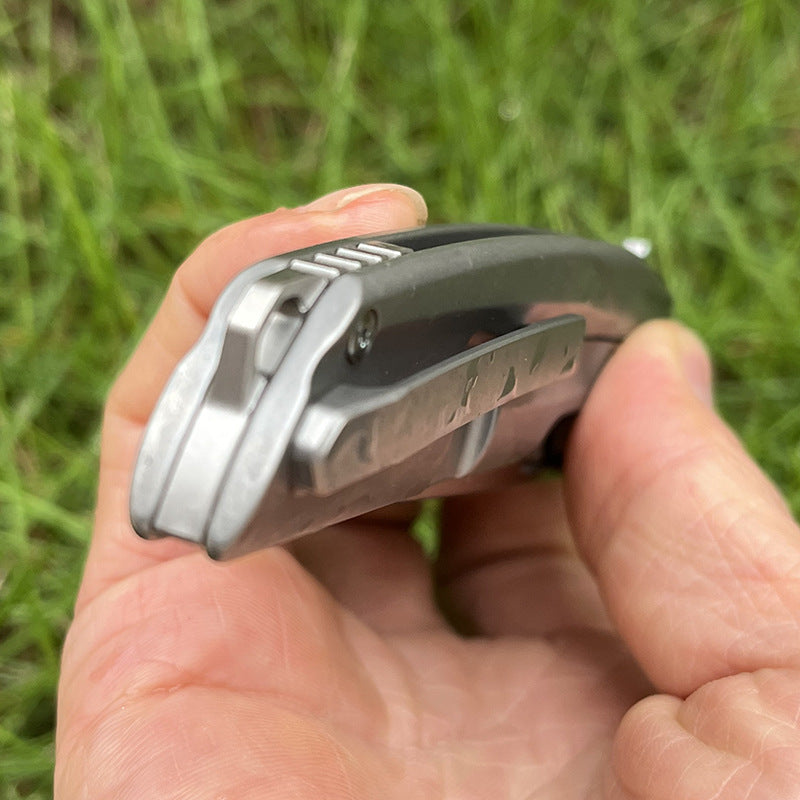 MASALONG D2 Steel Folding Utility Knife - Titanium Handle EDC Blade KNI-FD-009