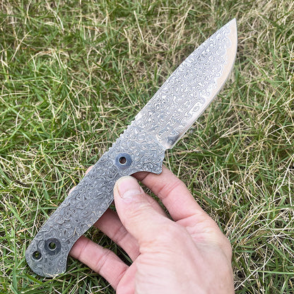 MASALONG DIY Damascus Steel Blade Blank - Semi-Finished Knife Making Project KNI-FD-014