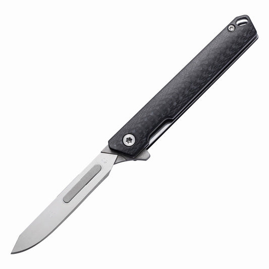 MASALONG Replaceable Blade Folding Utility Knife - 440C Stainless Steel EDC