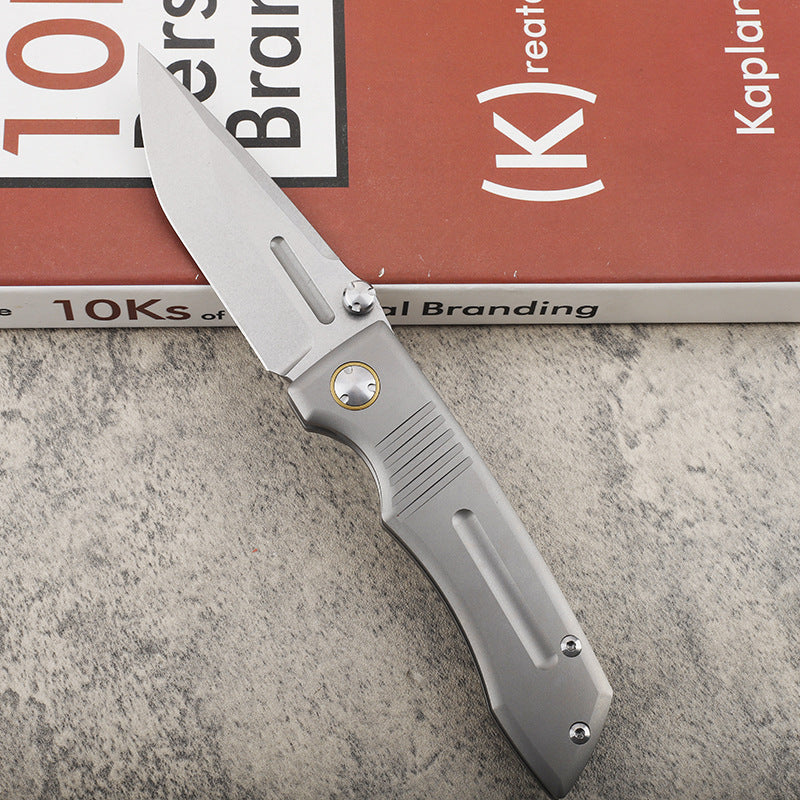 MASALONG VG10 Titanium Folding Knife - Outdoor EDC Utility Tool