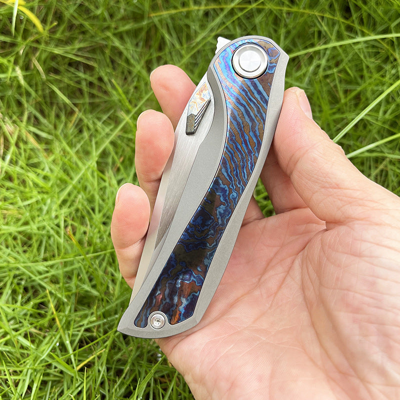 MASALONG M390 Titanium Folding Knife - Outdoor Camping EDC Utility KNI-FD-038