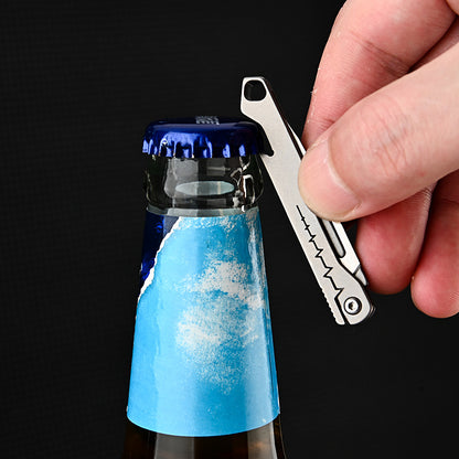 MASALONG Titanium EDC Folding Utility Knife - Quick Change Blade & Bottle Opener