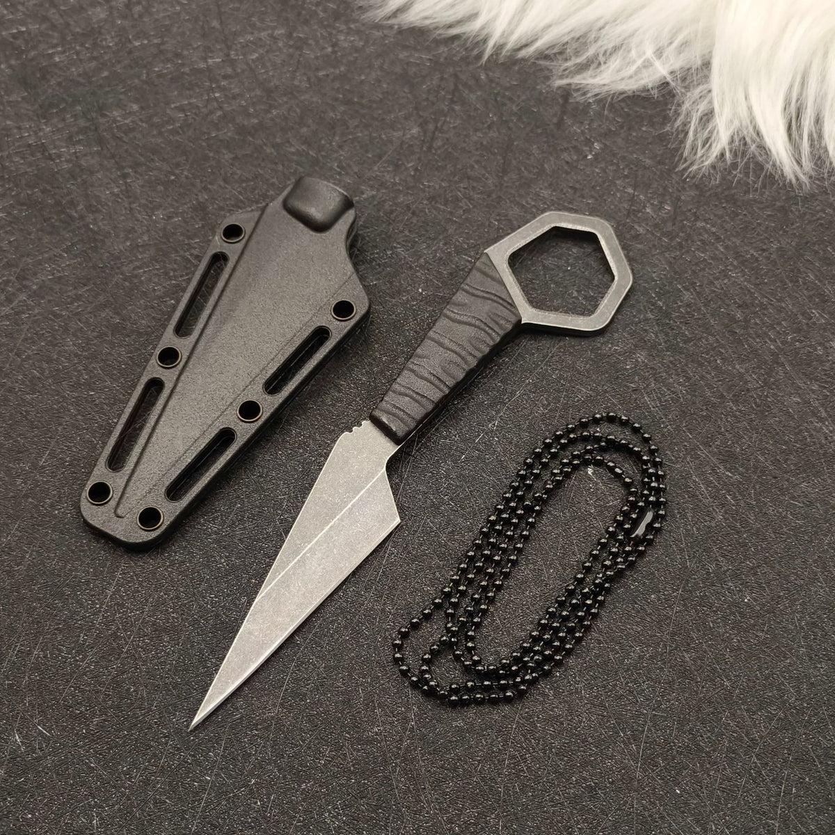 MASALONG Mini Karambit Fixed Blade Neck Knife - EDC Outdoor Utility