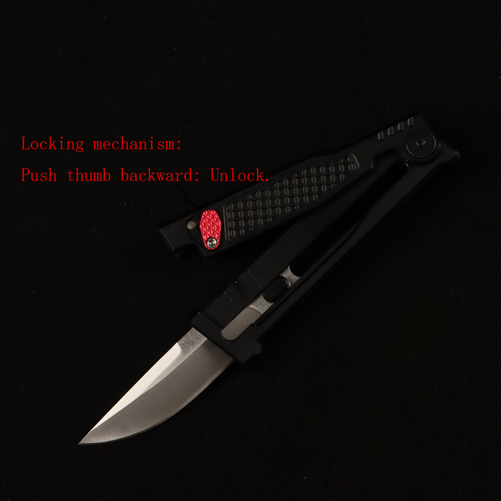 MASALONG D2 Steel Folding Utility Knife - CNC Aluminum EDC Outdoor Tool