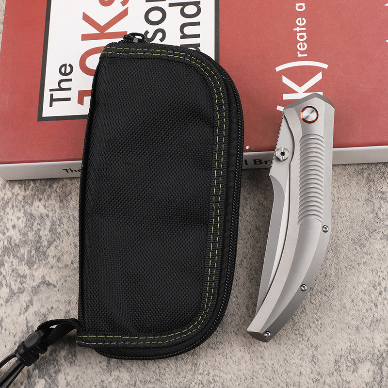 MASALONG 14C28N Steel Folding Knife - TC4 Titanium EDC Utility KNI-FD-015