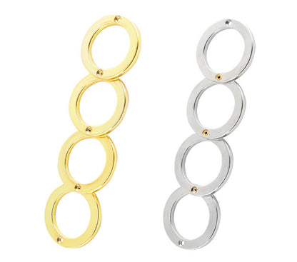 MASALONG 4-Ring Novelty ring accessory, transformable outdoor ring, EDC self-defense tool, emergency window breaker, anti-assault device.