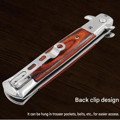 MASALONG Spring Assisted Folding Pocket Comb - Stainless Steel Styling Tool