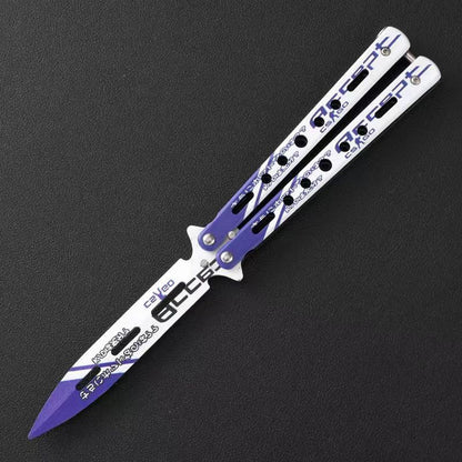MASALONG Stainless Steel Butterfly Trainer - Smooth EDC Practice Tool MA-TJD-Balis-6