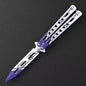 MASALONG Stainless Steel Butterfly Trainer - Smooth EDC Practice Tool MA-TJD-Balis-6