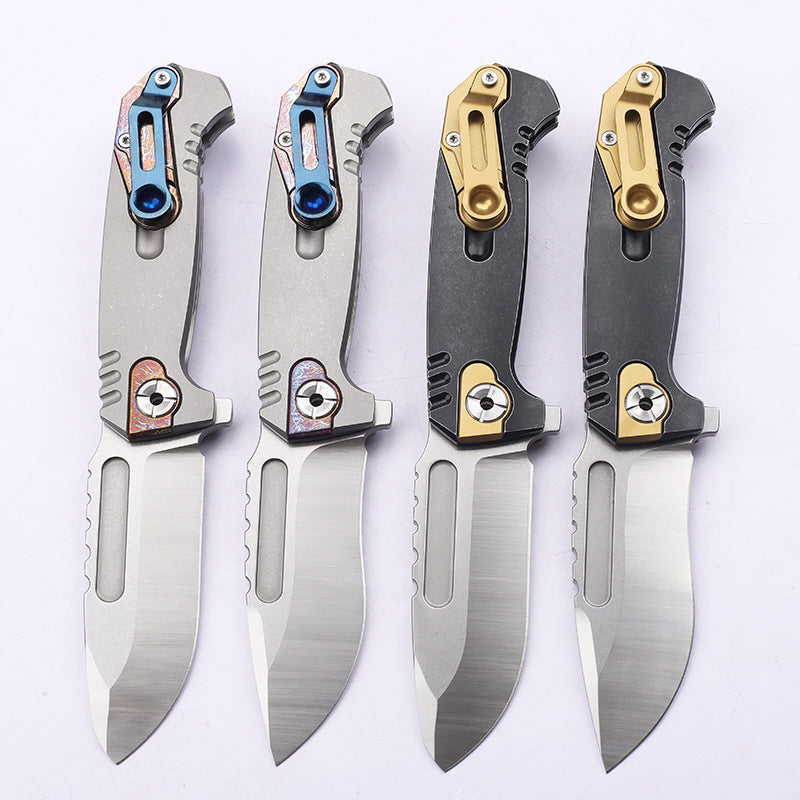 MASALONG Titanium 10Cr15CoMoV Folding Knife - EDC Camping Utility KNI-FD-001